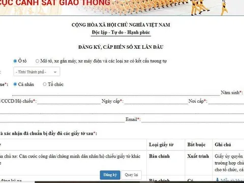 Từ 21/7, người dân có thể làm thủ tục đăng ký xe online