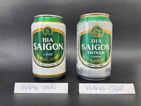 Tình trạng giả mạo nhãn hiệu BIA SAIGON tiếp tục tái diễn